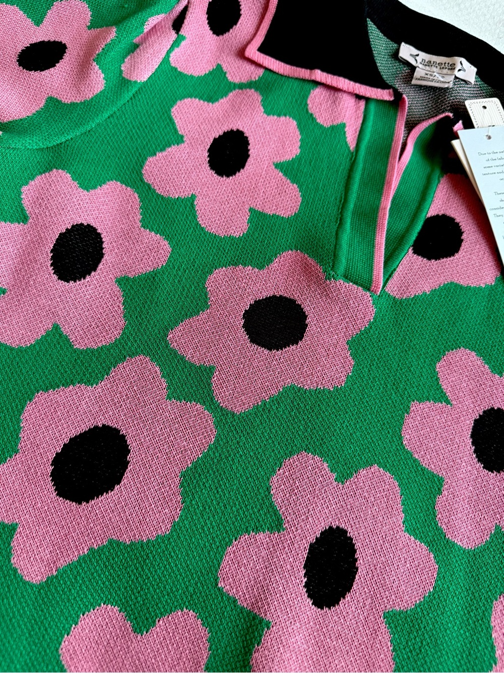 NANETTE LAPORE  Flower Polo Sweater - Picture 4 of 4